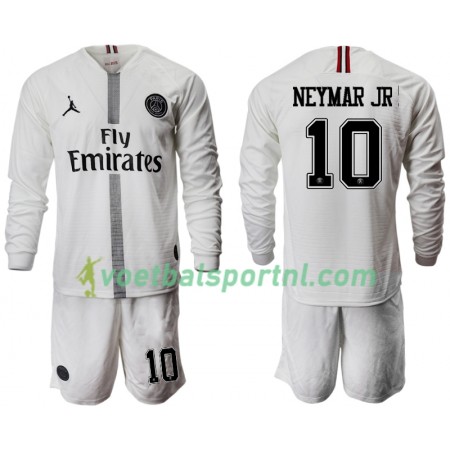 Paris Saint-Germain NEYMAR JR 10 Jodan Wit Kind Third Tenue 2018-19 L/S